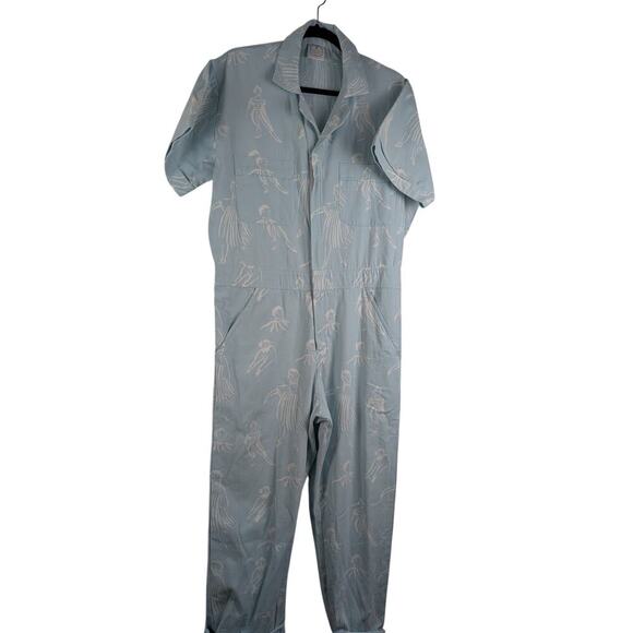 My Little Belleville Alta Ice Blue Jumpsuit Boilersuit Dungaree Artsy Large - Picture 1 of 16
